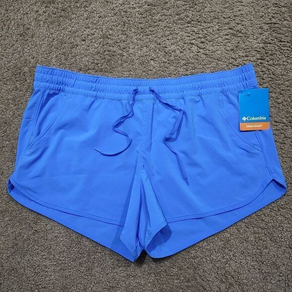 Columbia Omni-Shade Women's Bogata Bay Stretch Shorts Blue XL -Q - Picture 2 of 9